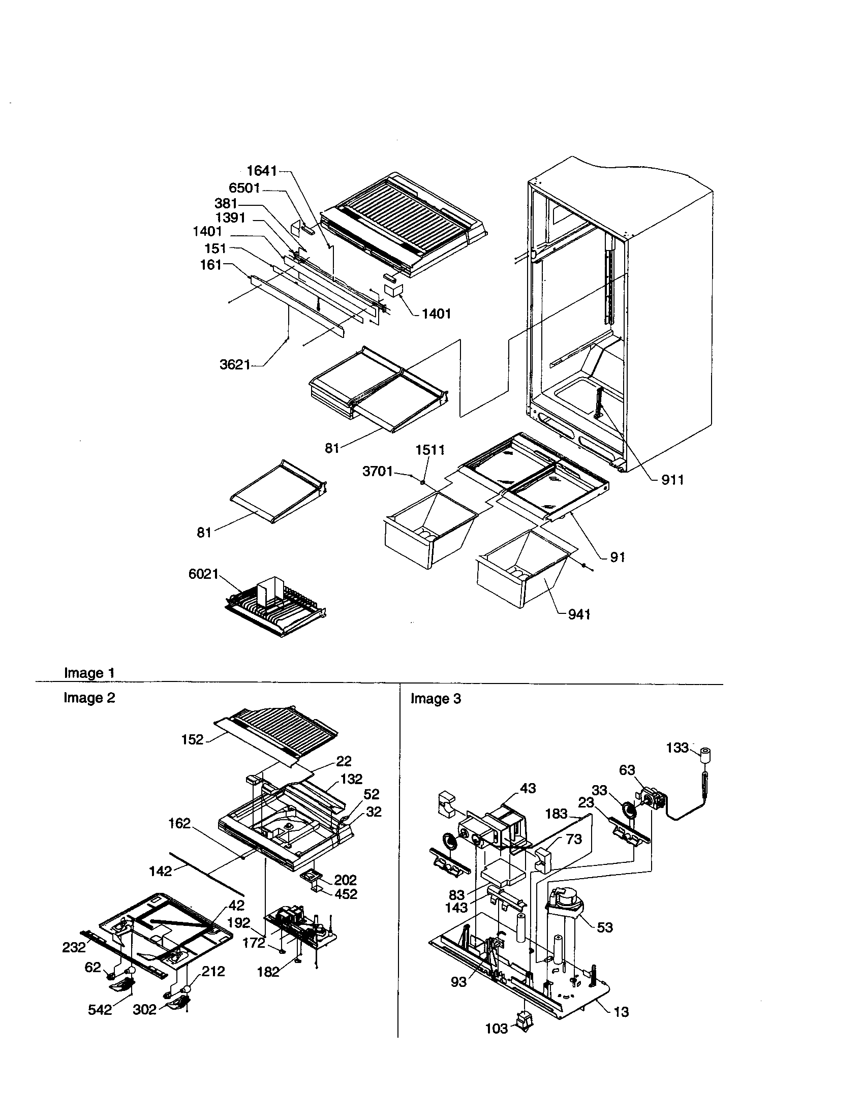 Interior cabinets/drain block