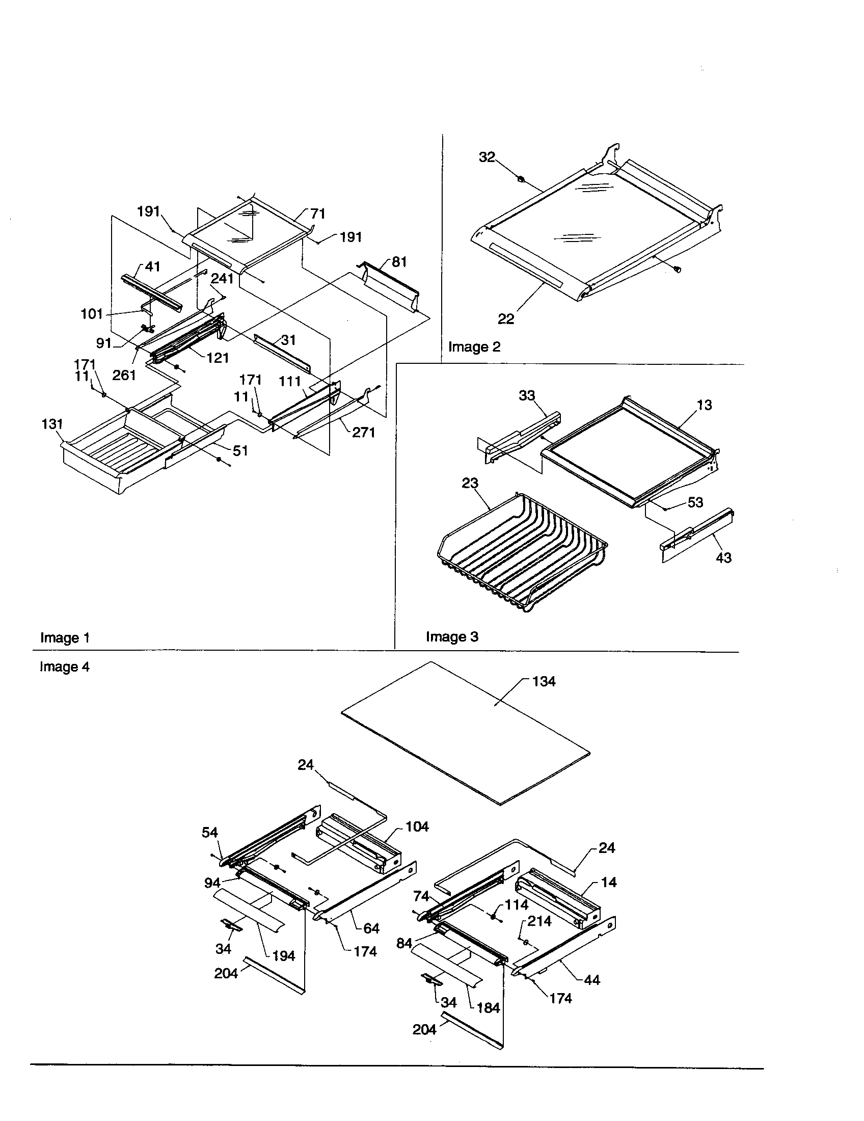 SHELVING AND CRISPER FRAME