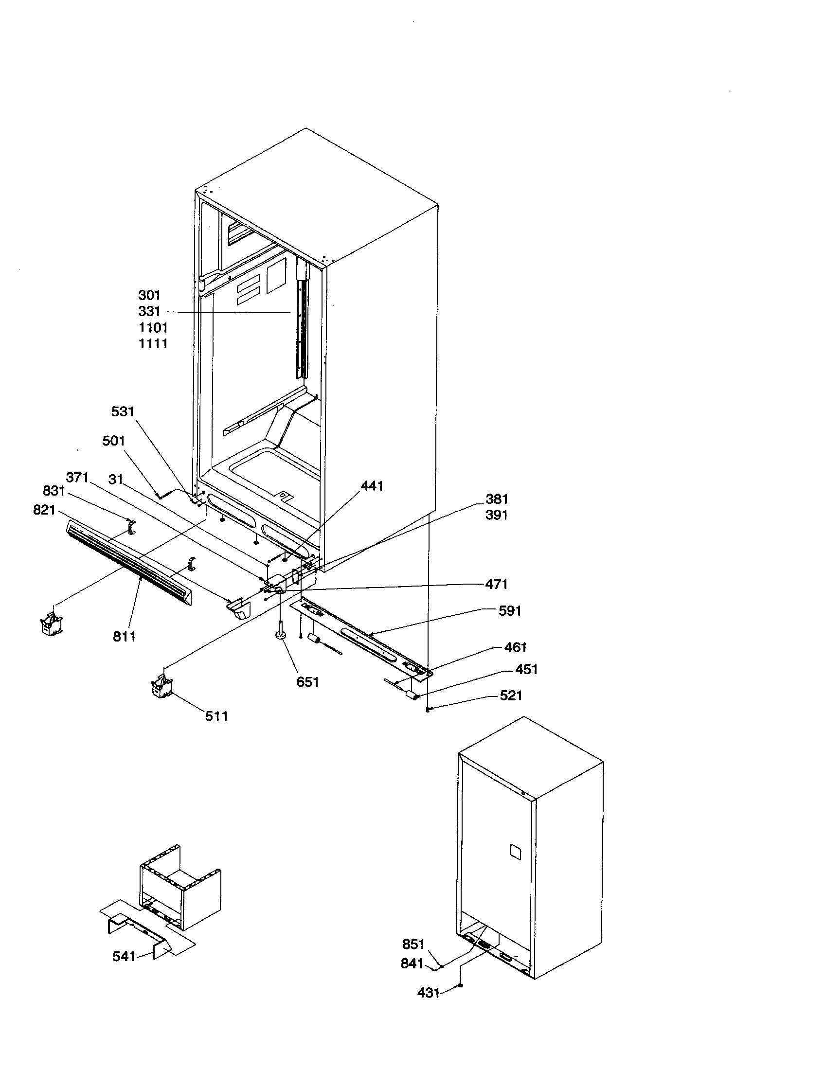 Ladders, lower cabinet