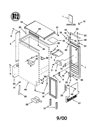 Cabinet liner and door
