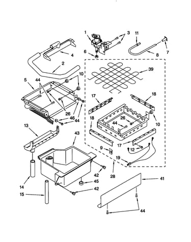 Evaporator/ice cutter grid/water