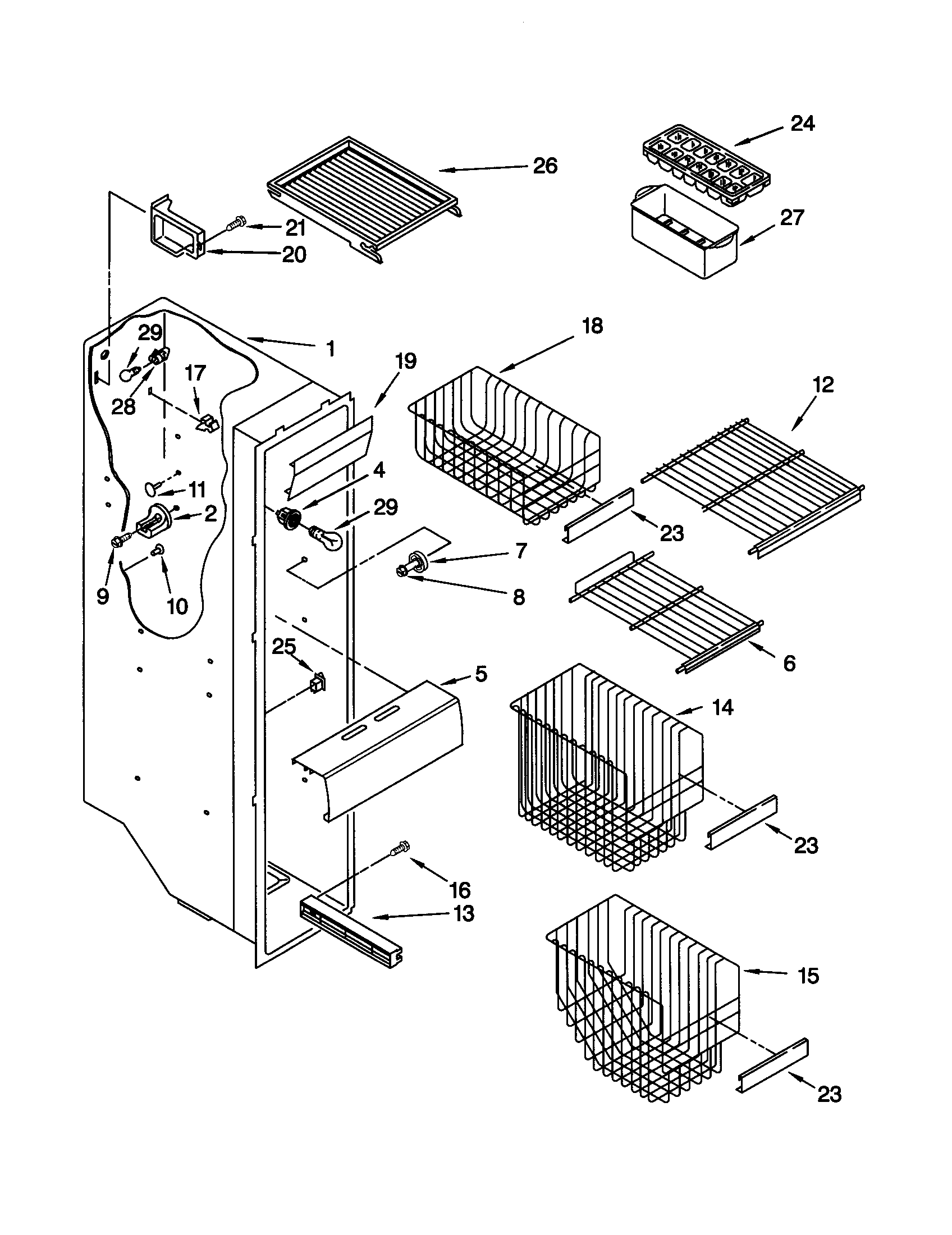 Freezer liner