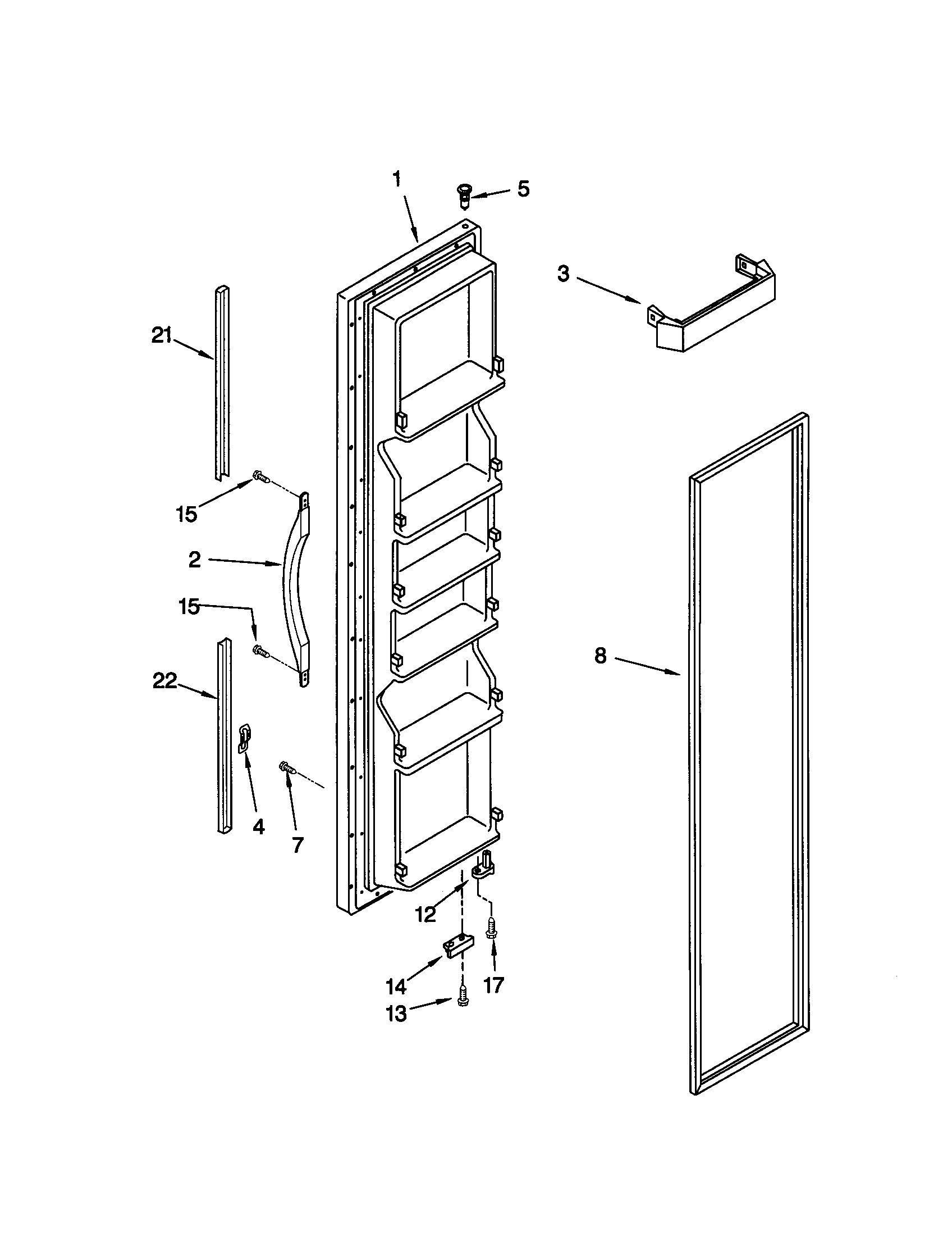 Freezer door