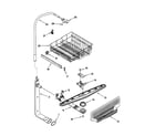 Kenmore 66517799992 upper dishrack and water feed diagram