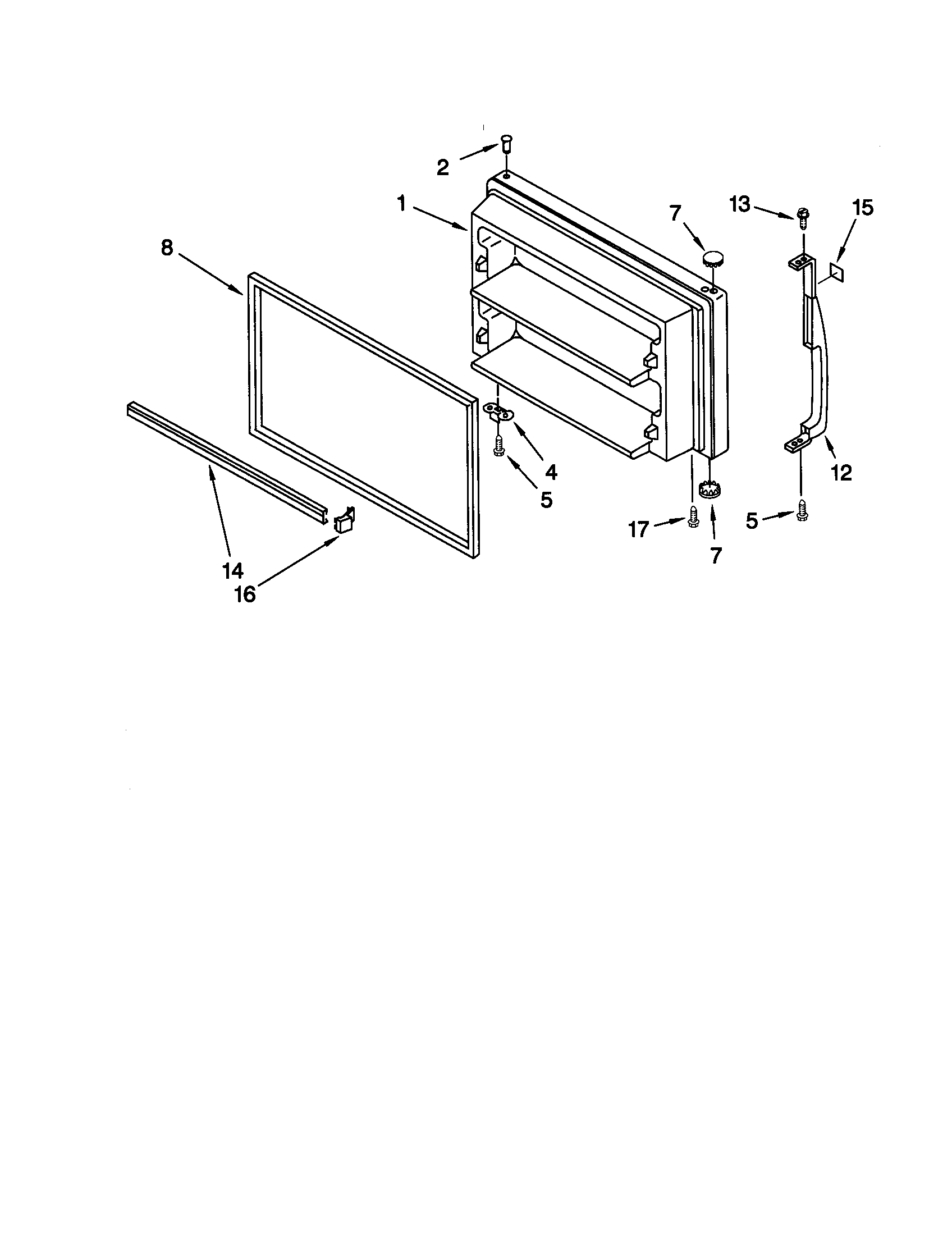 Freezer door