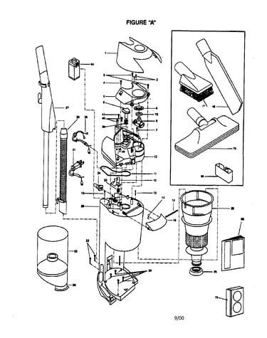 Cone, shroud, floor nozzle assembly
