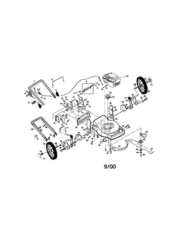 Engine/wheels/handle