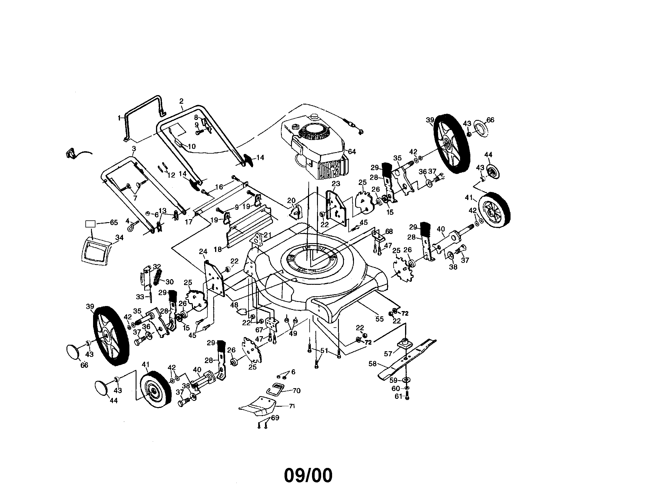 Engine/wheels/handles