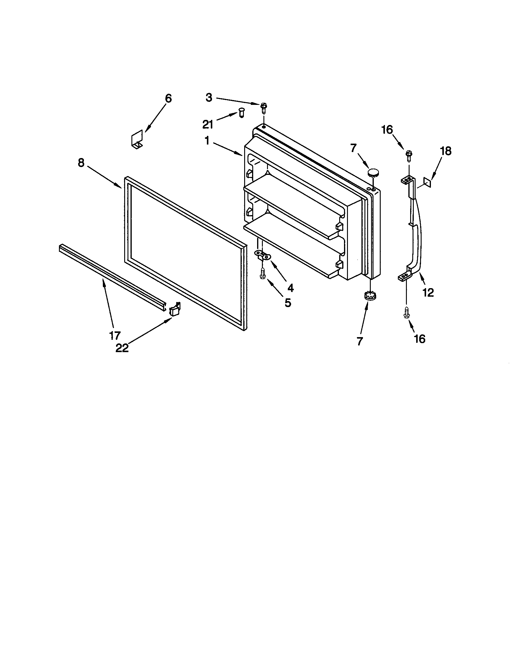 Freezer door