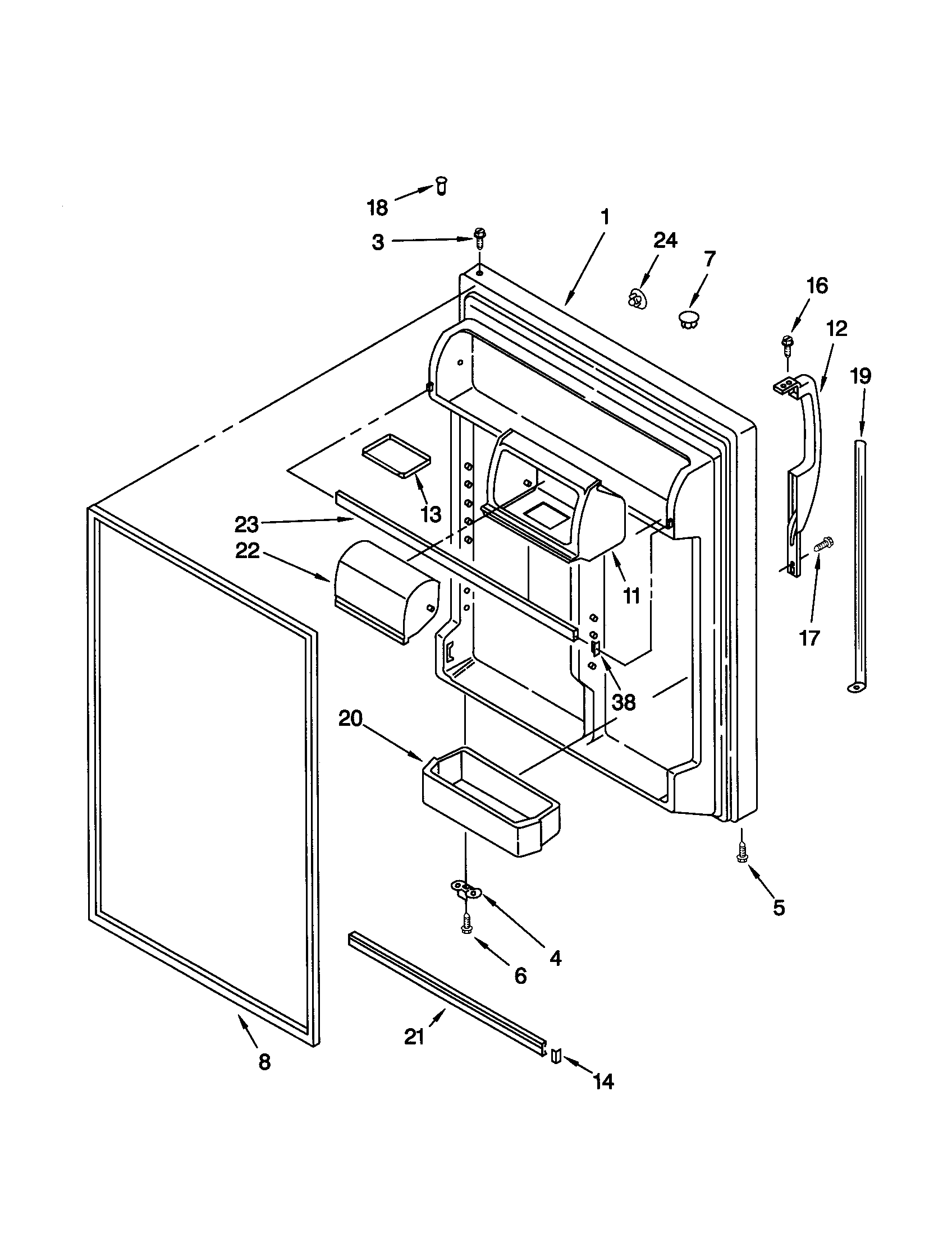 Refrigerator door