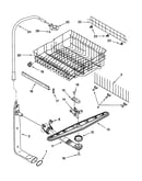 Upper dishrack and water feed