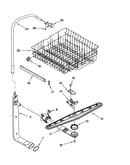 Upper dishrack and water feed