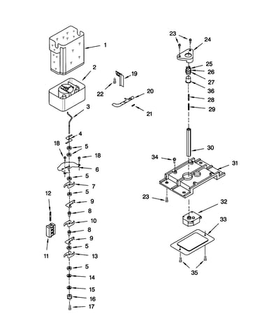 Motor and ice container