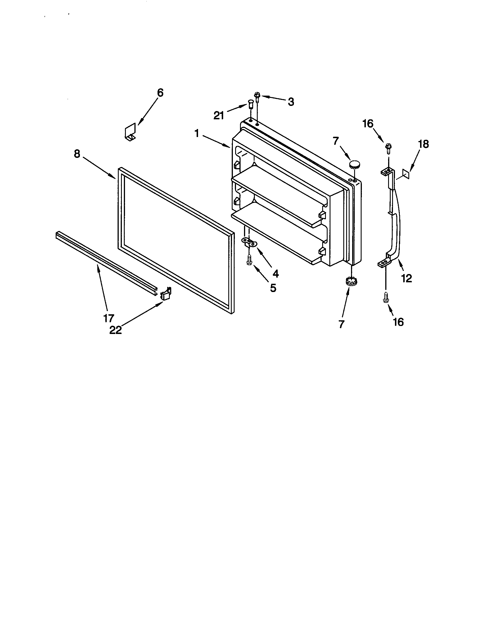 Freezer door