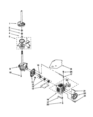 Brake/clutch/gearcase/motor/pump