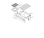 Whirlpool RF377PXGV1 drawer and broiler diagram