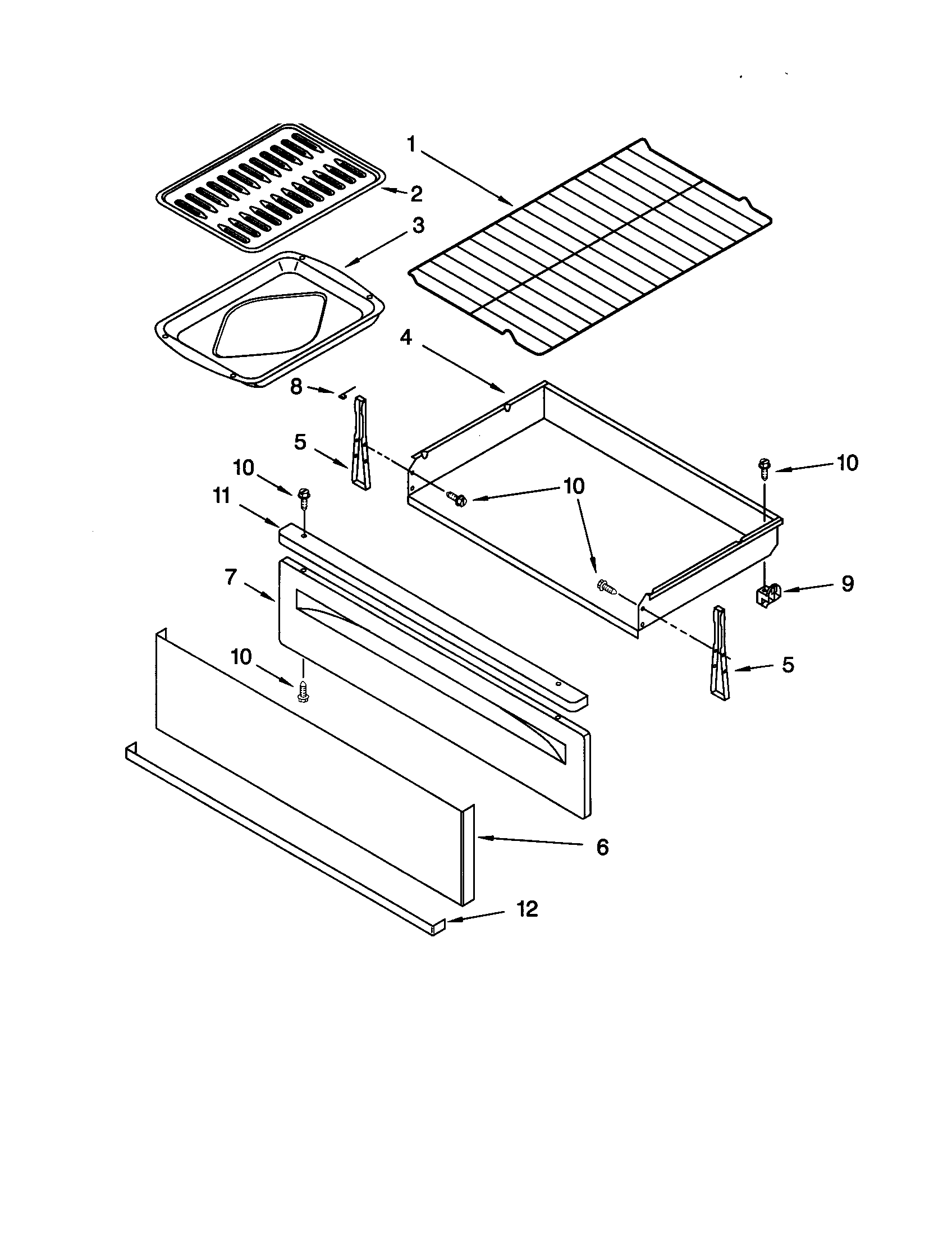 Drawer and broiler
