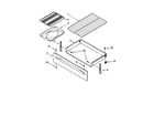 Whirlpool SF365PEGW7 drawer and broiler diagram