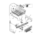 Kenmore 66517752000 upper dishrack and water feed diagram