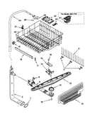 Upper dishrack and water feed