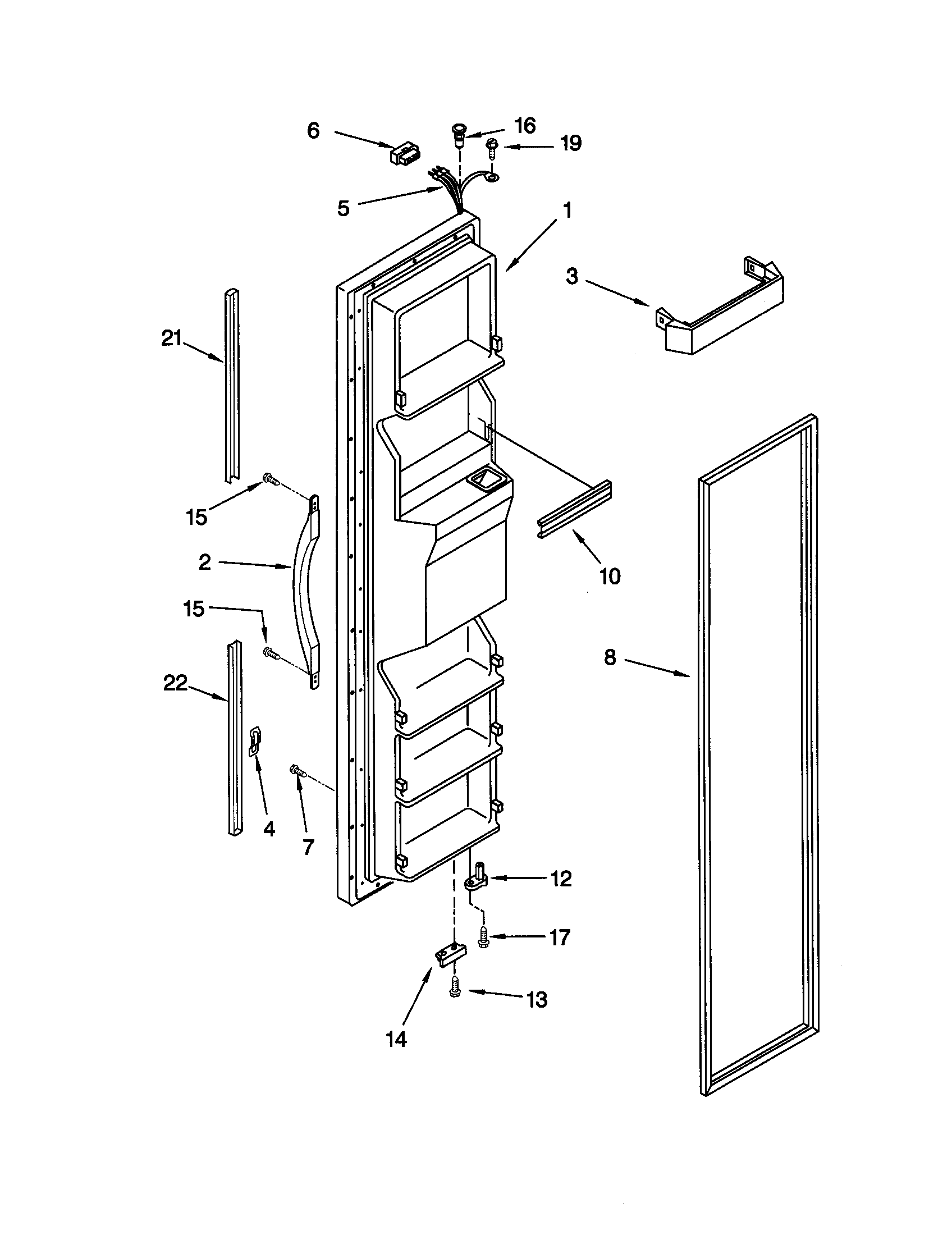 Freezer door