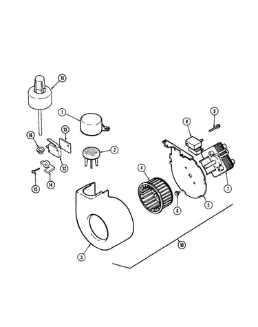 Blower, float/water level switch