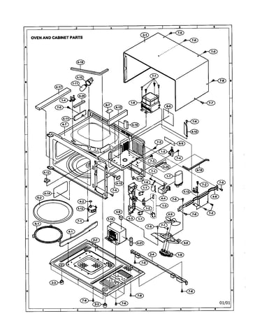 Oven and cabinet
