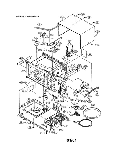 Oven and cabinet