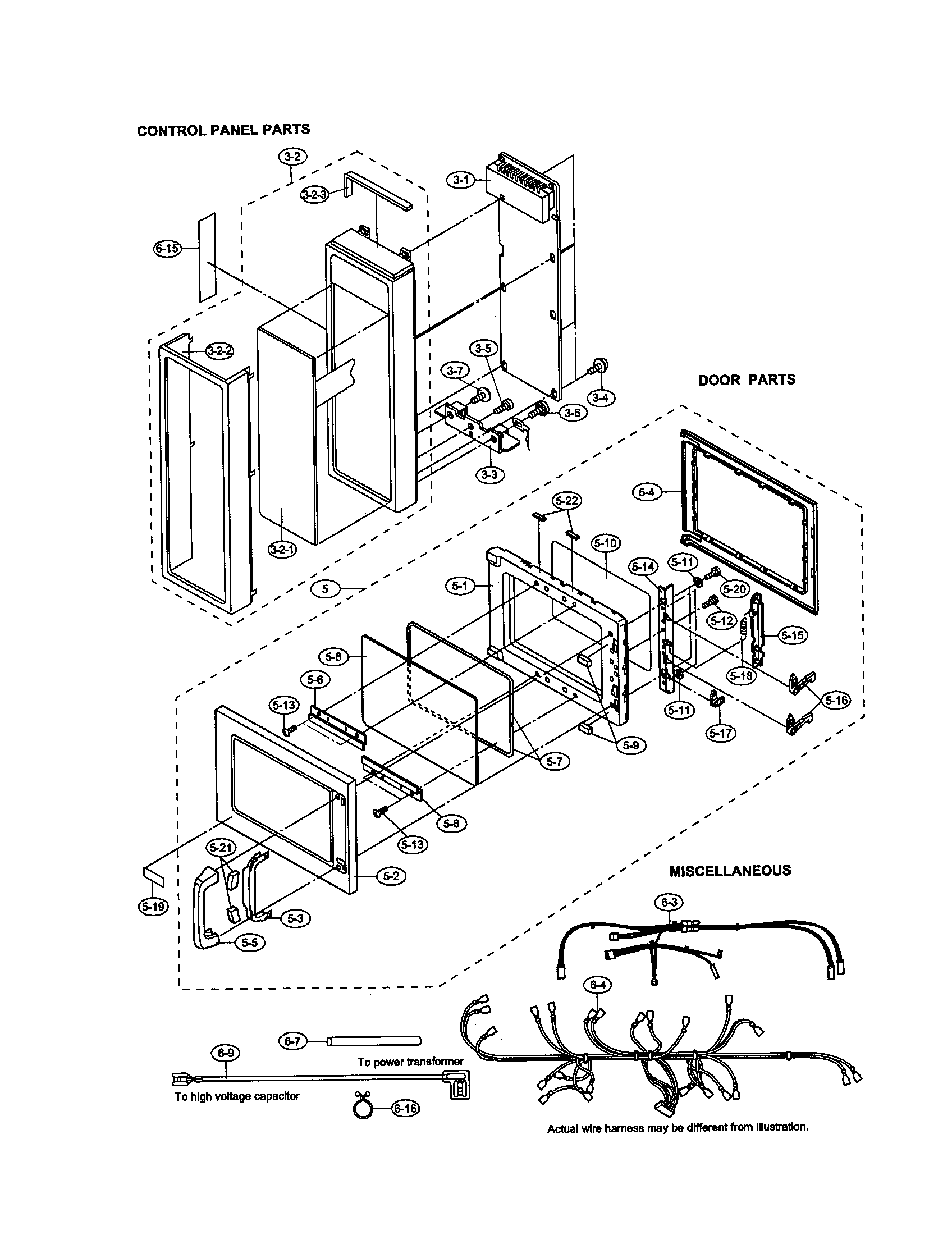 Control panel/door/miscellaneous