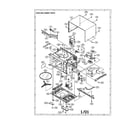 Sharp R-230DW oven and cabinet diagram