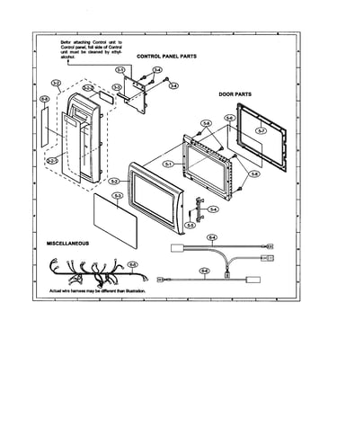 Control panel/door/miscellaneous