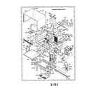 Sharp R-21JV oven and cabinet diagram