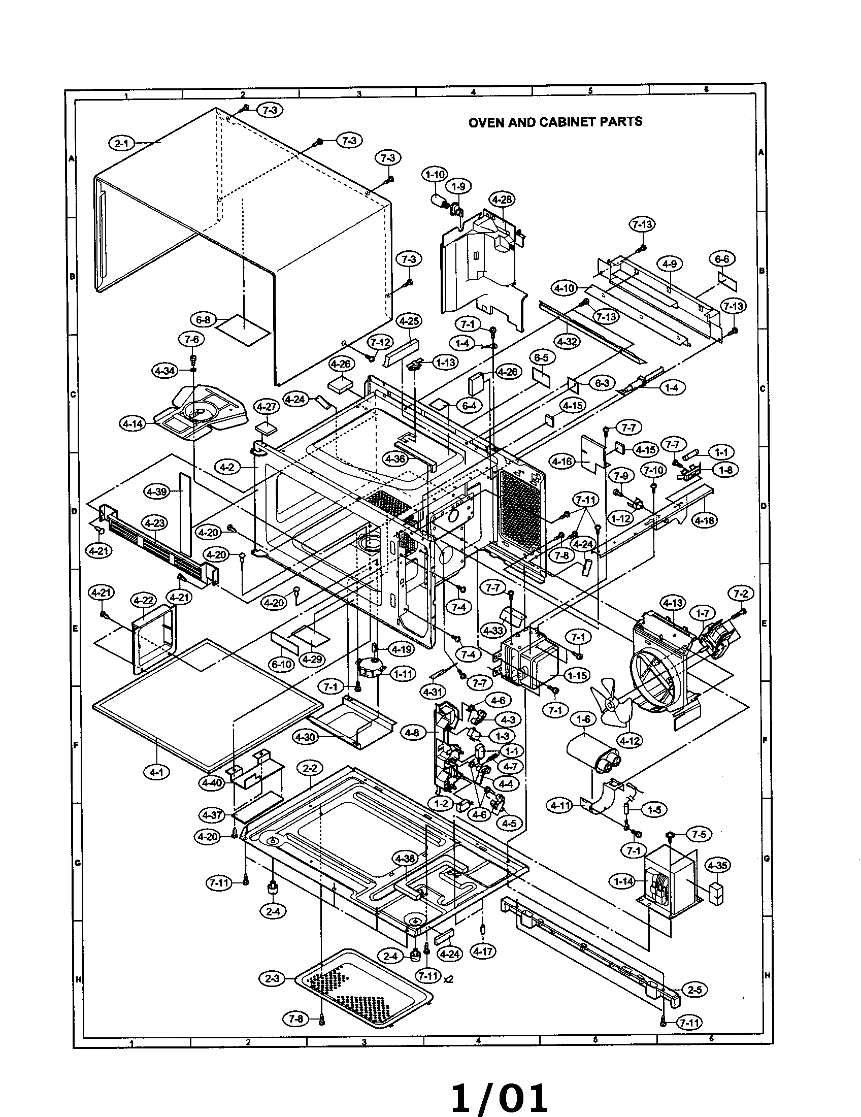 Oven and cabinet
