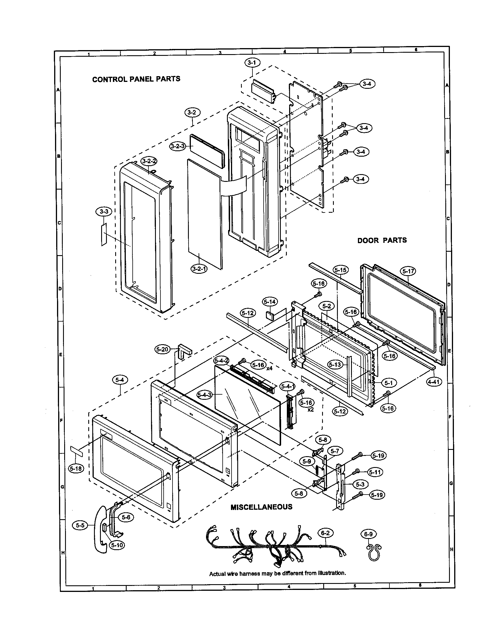 Control panel/door/miscellaneous