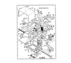 Sharp R-21JC oven and cabinet diagram