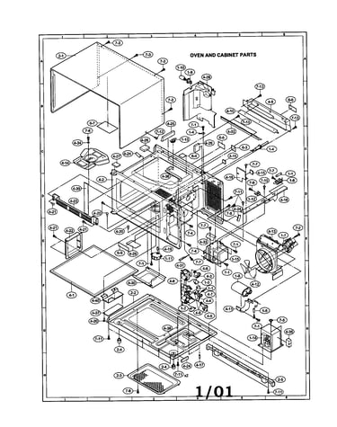 Oven and cabinet