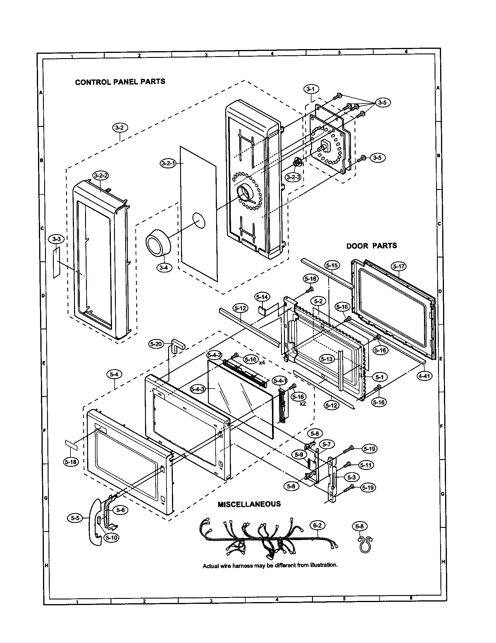 Control panel/door/miscellaneous