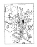 Oven and cabinet