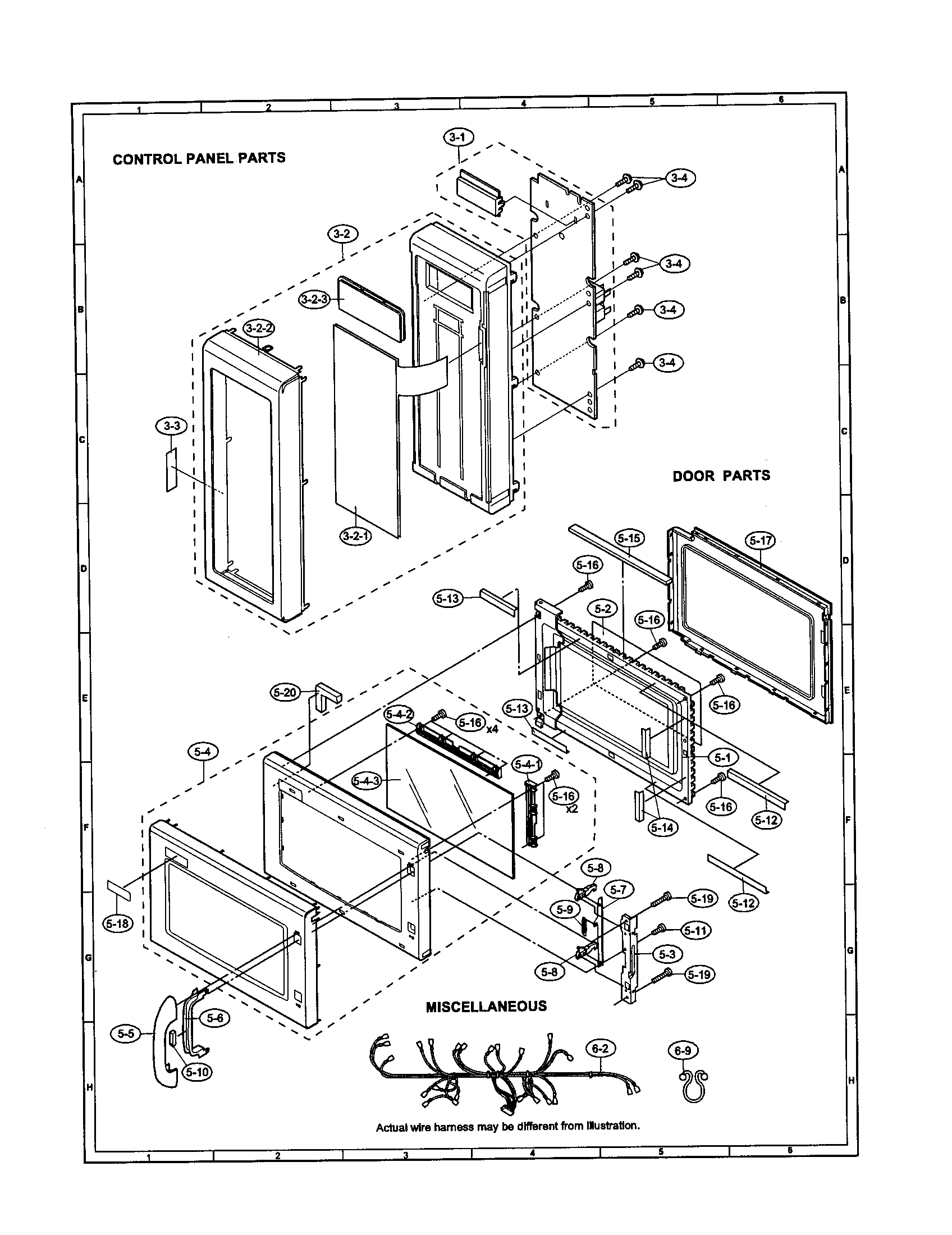 Control panel/door/miscellaneous