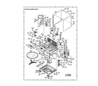 Sharp R-120DR oven and cabinet diagram