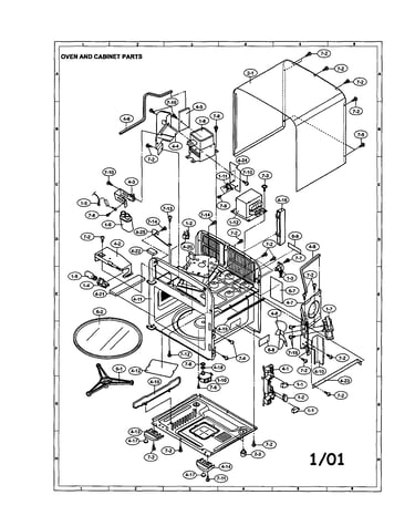 Oven and cabinet
