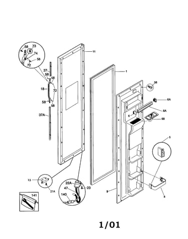Freezer door