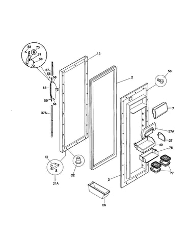 Refrigerator door