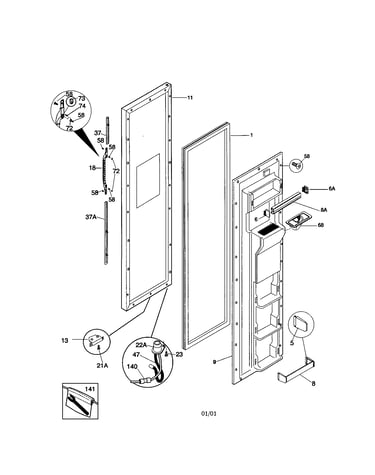 Freezer door