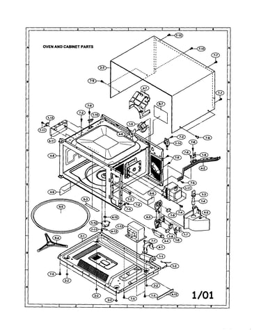 Oven and cabinet