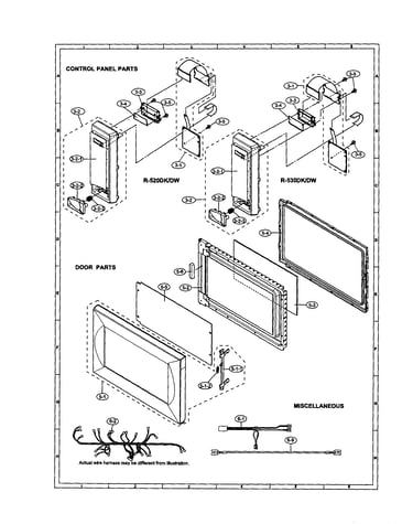Control panel/door/miscellaneous