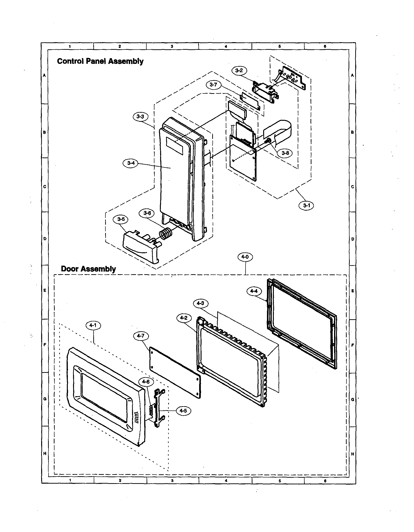 Control panel/door