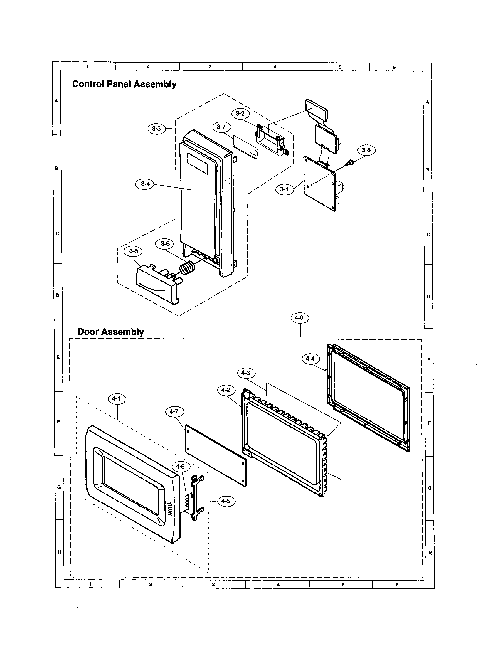 Control panel/door