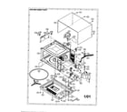 Sharp R-430CK oven and cabinet diagram