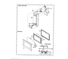 Sharp R-430CD control panel/door/miscellaneous diagram